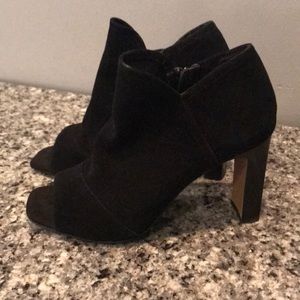 Steven peep toe heeled black bootie size 6.5
